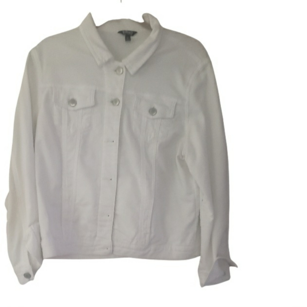 Buffalo White Jean Jacket Womens L